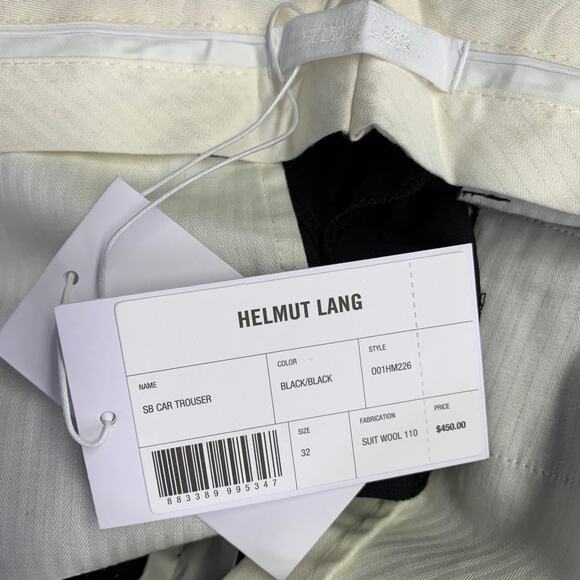 HELMUT LANG SS24 Size 42 Black Wool Notch Lapel Seatbelt Suit - Picture 11 of 13